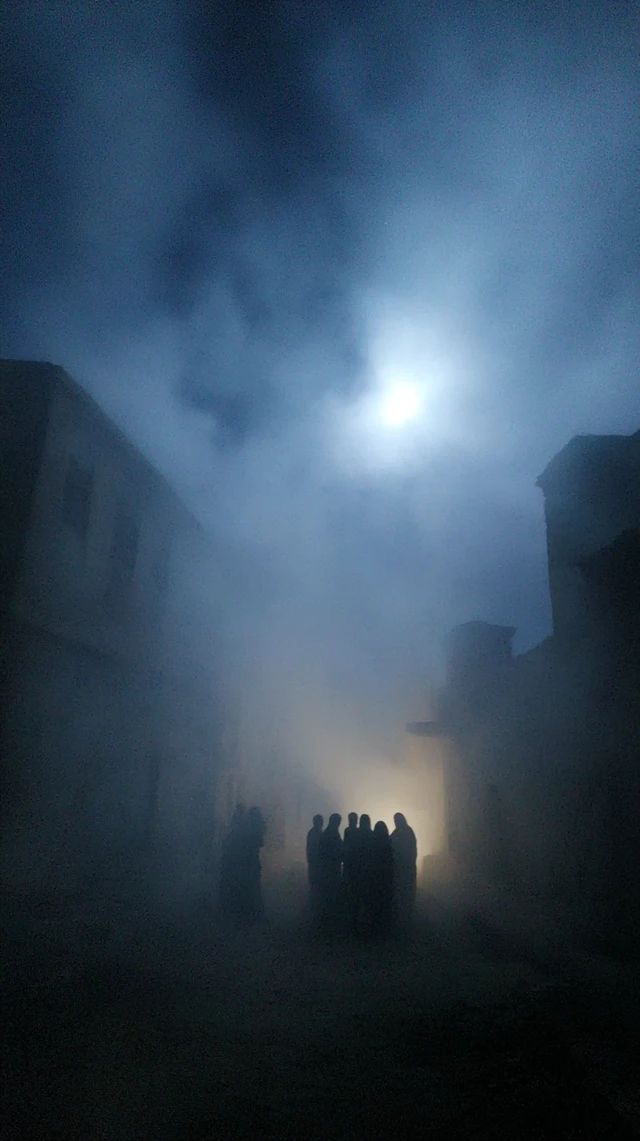 Eerie Night Scene in Abandoned City Khuldhara