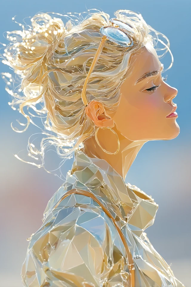Girl in Outline: Natural Landscape Photo