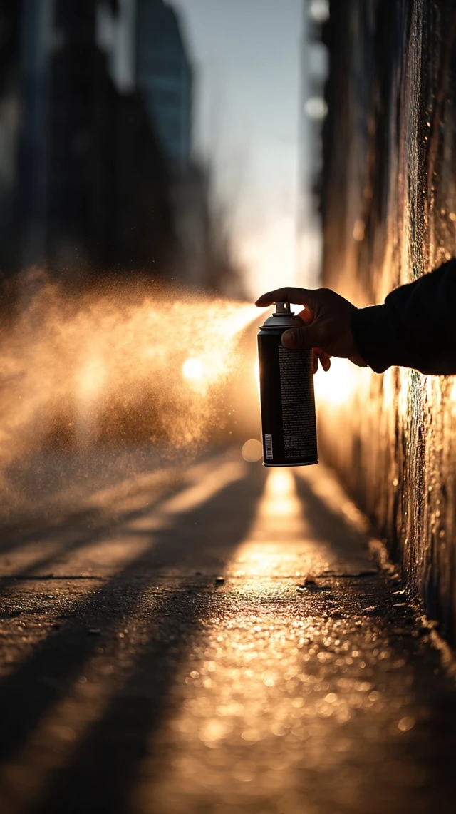 Spray Paint Art in Morning Light