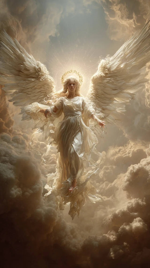 Divine Angel in Heaven Fantasy Art