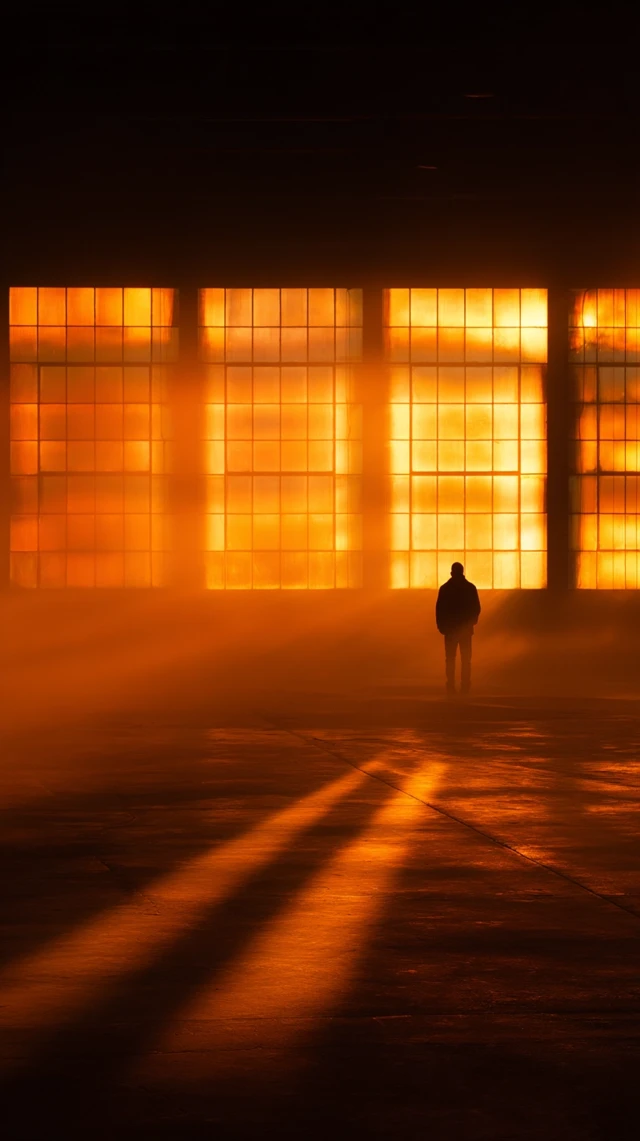 Silhouette Photography Dramatic Industrial Space