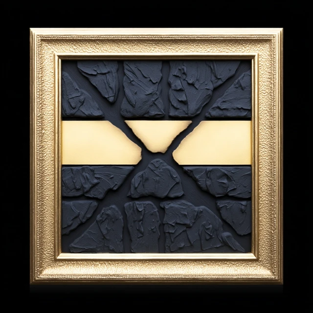 Textured Art Painting with Gold Modern Luxury Style
