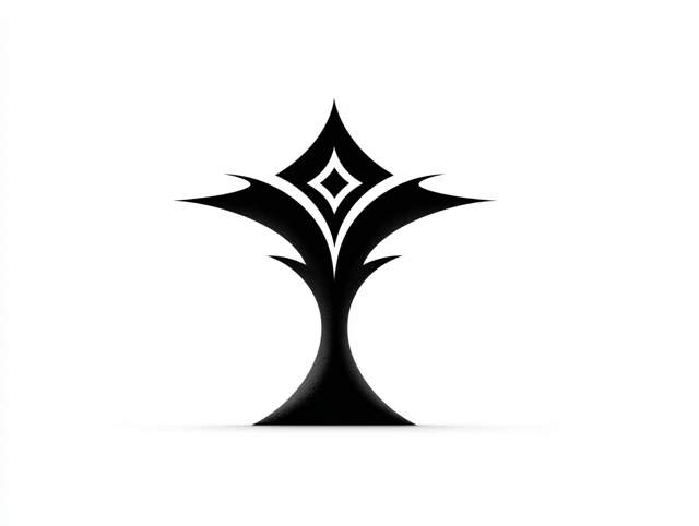 Abstract Chalice Logo Black and White