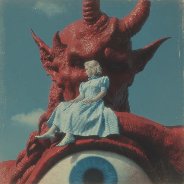 Demon and Woman Vintage Photography
