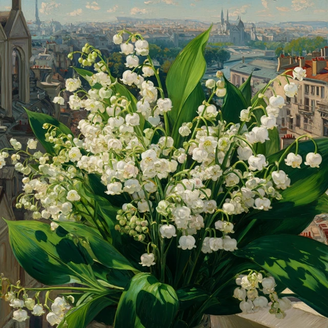 Lily of the Valley Bouquet in Paris Art