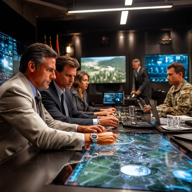 Military Strategy Briefing Digital War Room