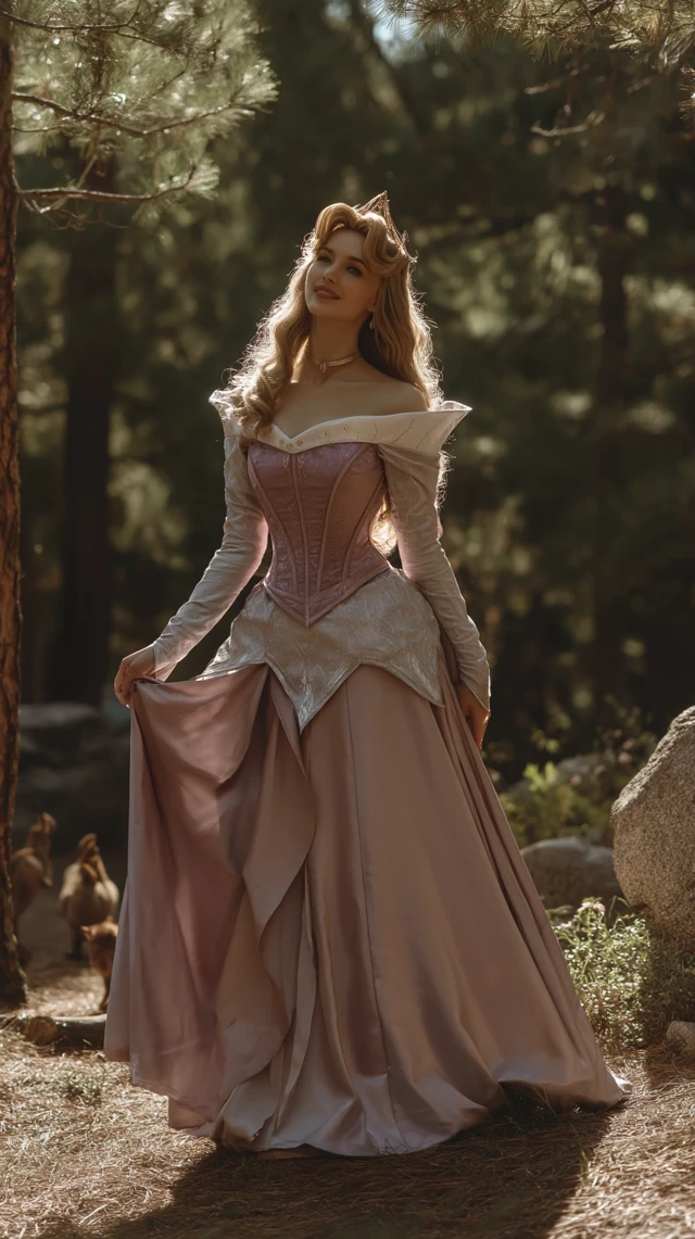 Aurora in Forest: Disney Princess in Pastel Dream