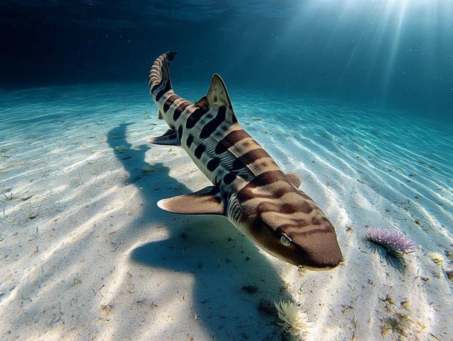 Underwater Leopard Shark Photorealistic Shot