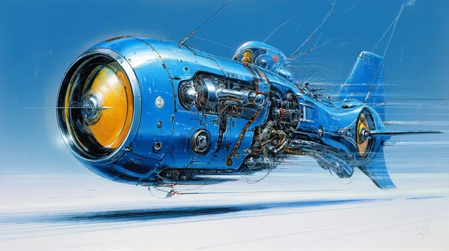 SciFi Art Futuristic Spaceship Astronauts Space
