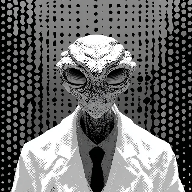Grotesque Alien Doctor SciFi Illustration