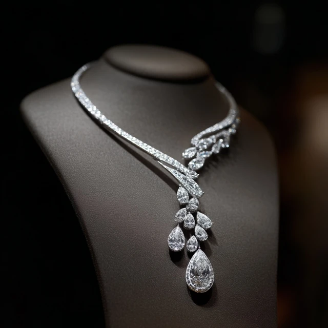 High Jewelry Diamond Necklace Elegant Design