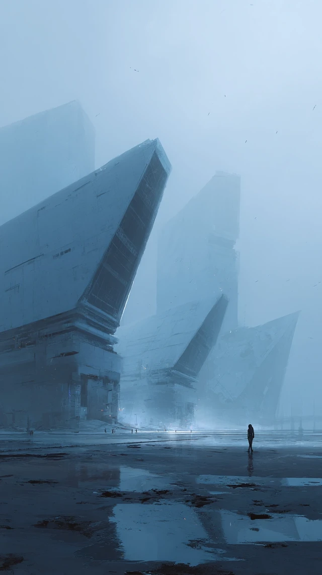 Dystopian Megastructure: Surreal Sci-Fi Concept Art