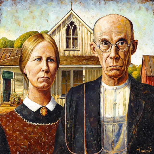 American Gothic Iconic Painting