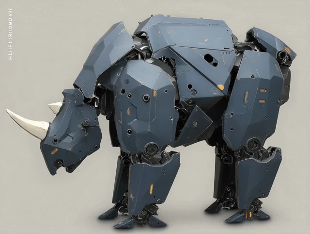 Mecha Rhino - Futuristic Robot Animal