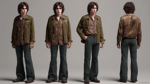 1970s Character Concept Handsome French Man