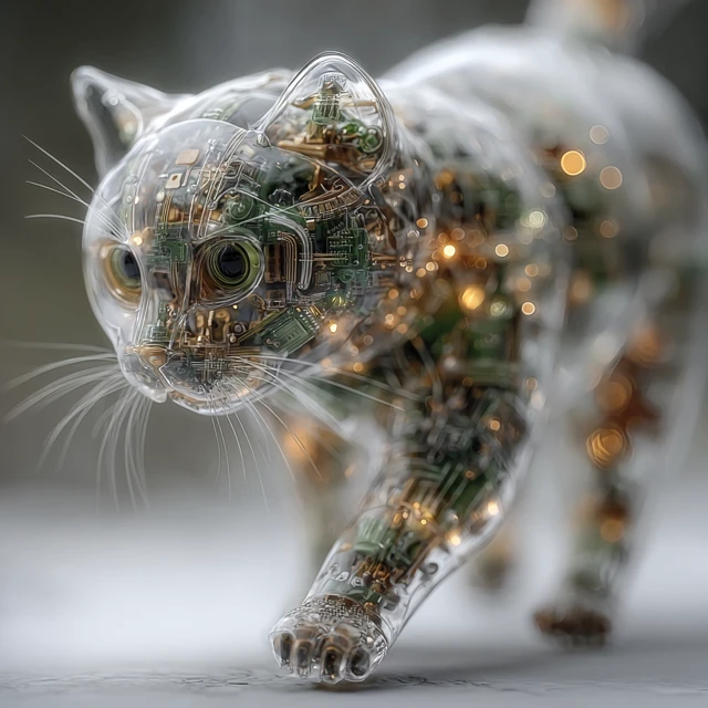 Transparent Electronic Cat Wildlife Photography