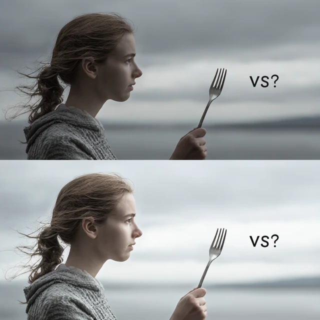 Fork vs Enjoyment A Metaphorical Image