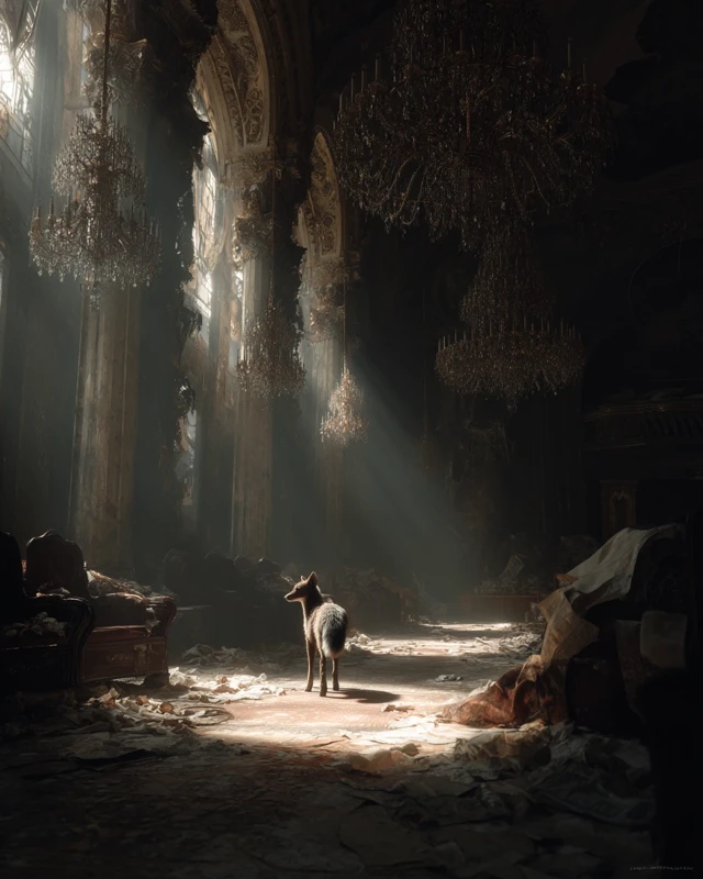 Abandoned Opera House Lobby Scene