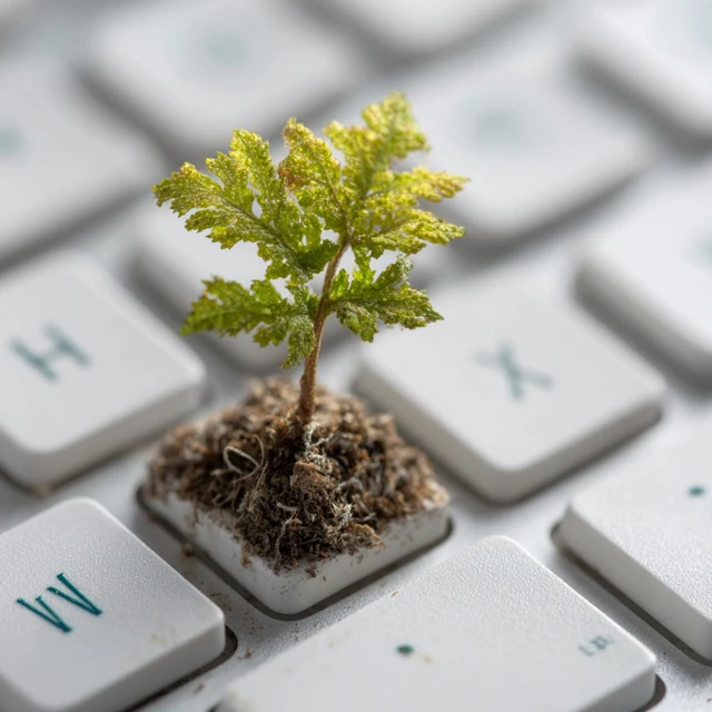 Growth Technology Sustainable Future Tree Keyboard