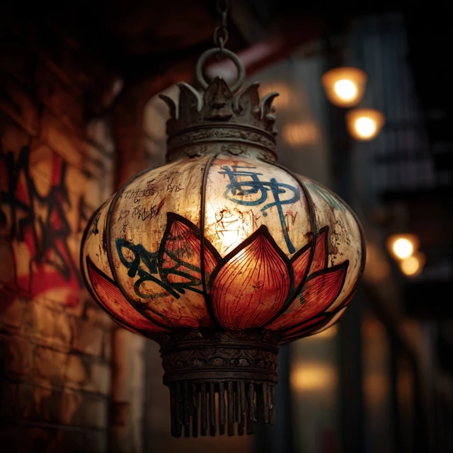 Graffiti Art on Lotus Lantern