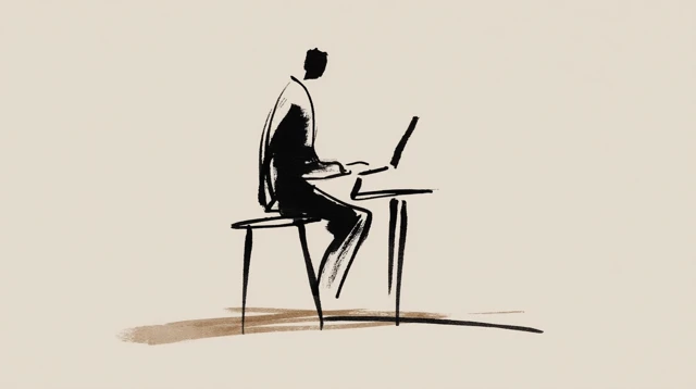 Minimalist Street Musician Piano Drawing Paris