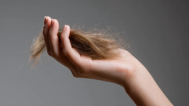 Damaged Hair Ends Held in Hand High Quality Realistic