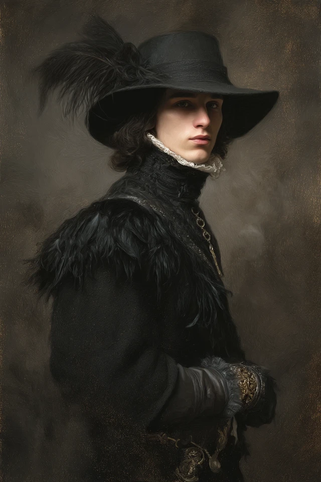 Dark Fantasy Vampire Hunter Caravaggio Portrait