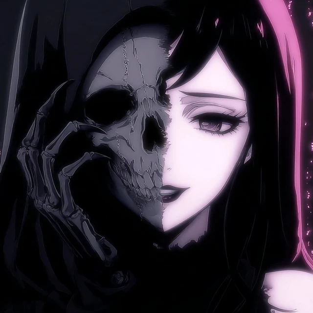Dark Femme Fatale Grim Reaper Anime Art