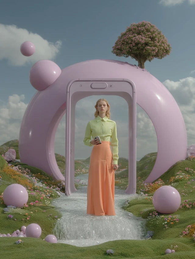 iPhone 15 Fashion Advertisement Surreal Landscape