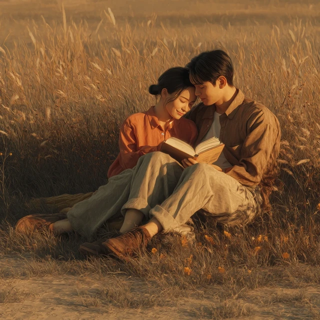 Young Couple Reading About Preconception