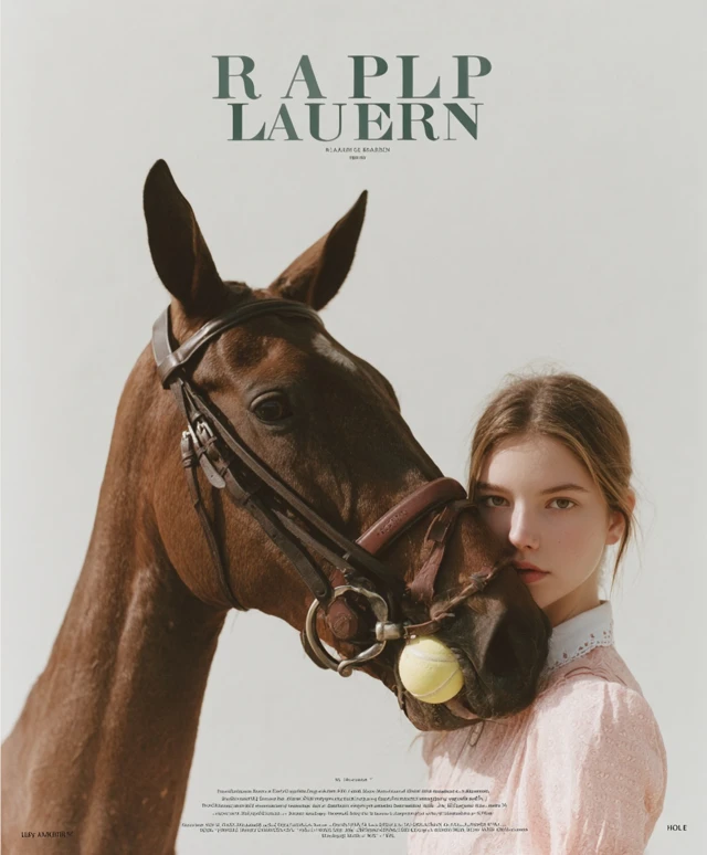 RALP LAUREN Fashion Editorial Horse and Model