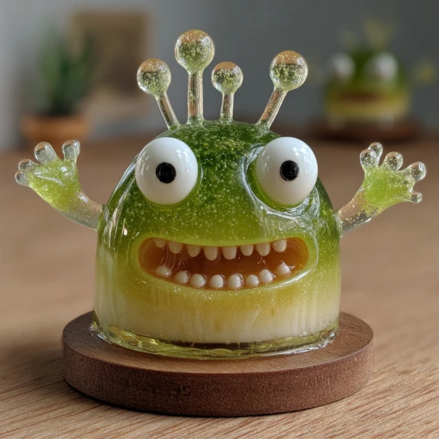 Jelly Monster Goopy Green Food Art
