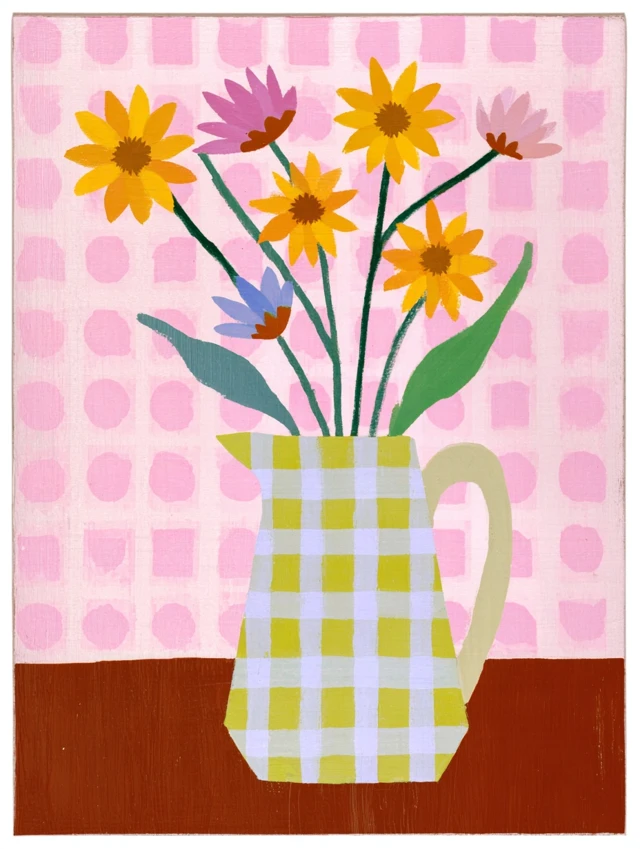 Scottish Vase with Sunflowers in Matisse Style