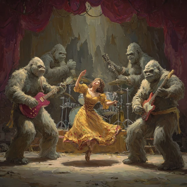 Dancing Woman and Sasquatch Band Performance