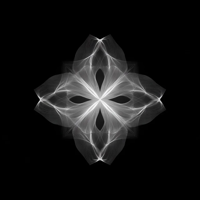Abstract Flower Design Geometric Parametric Art