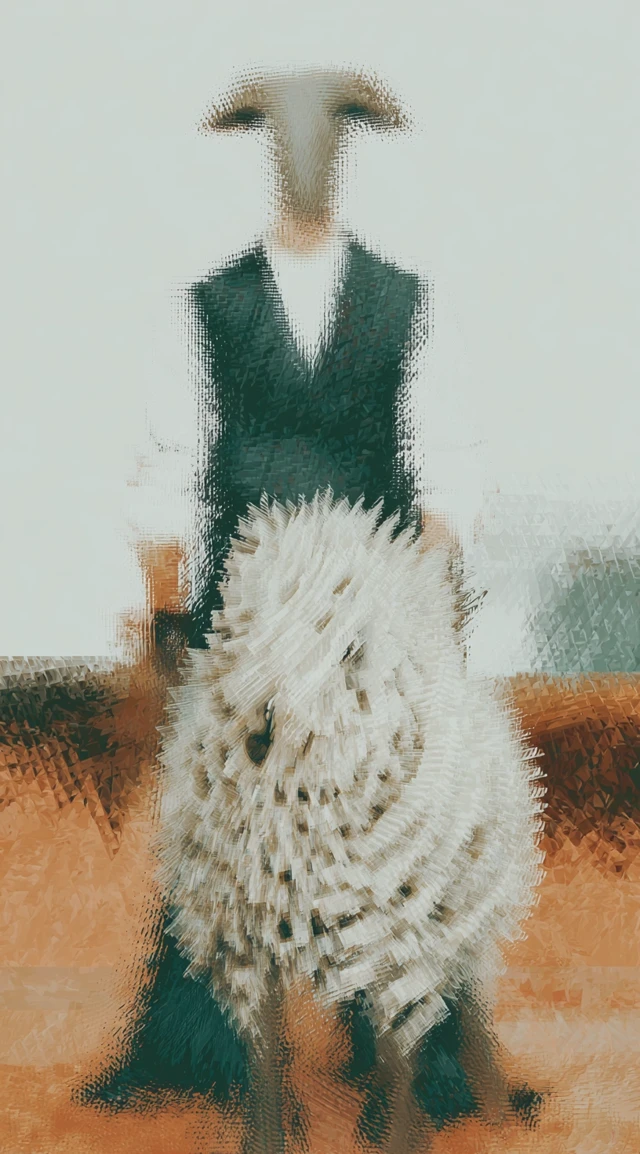Goat in a Swamp Artistic Illustration