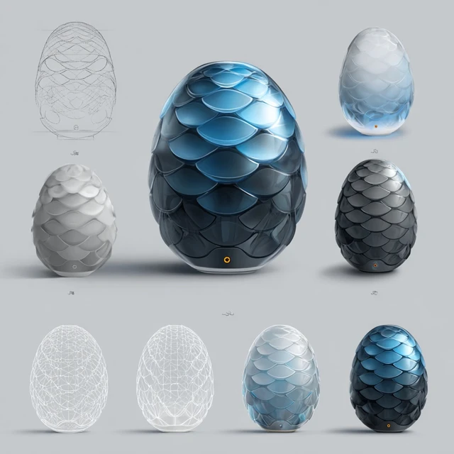 Smart Assistant Concept Design Pine Cone Crystal