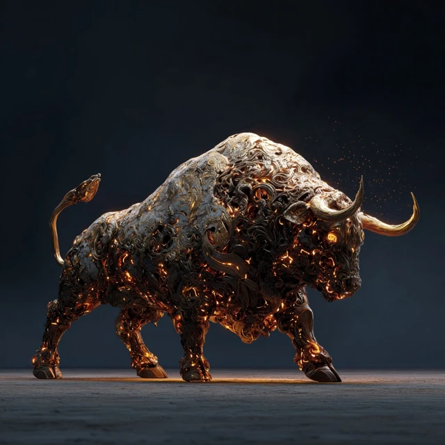 Molten Bronze Bull Sculpture Souls of the Dead Boss