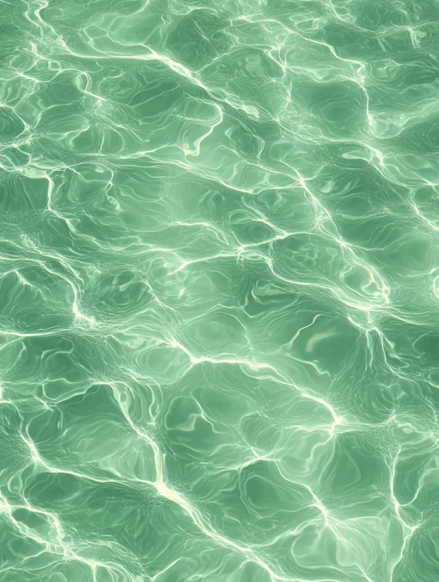 Water Ripples Light Green Abstract 8K Detail