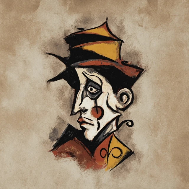 Sad Clown Painting by Picasso