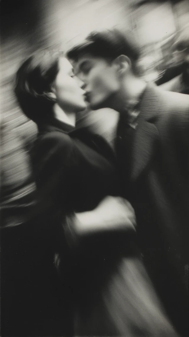 Motion Blur Kiss Artwork by Arthur Tress Saul Leiter