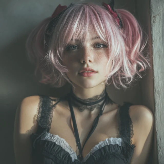 Waifu Photo Pretty Girl Pink Hair
