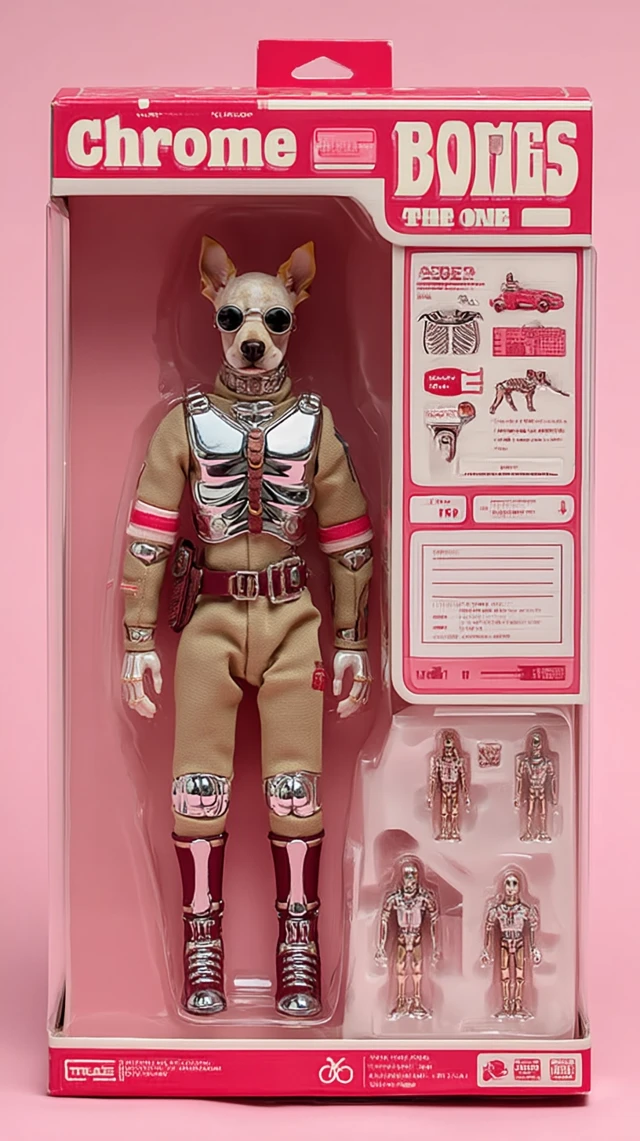 Chrome Bones Action Figure: 80s Style Chihuahua