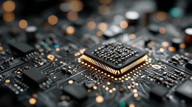 High Tech Chip Design Circuit Board Abstract Art