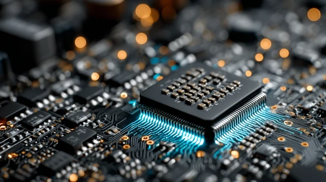 High Tech Chip Design Circuit Board Abstract Art