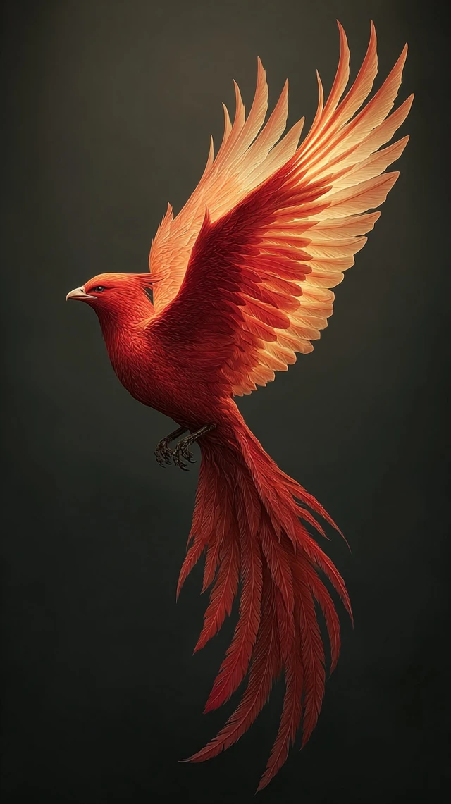 Majestic Phoenix Soaring Through the Sky