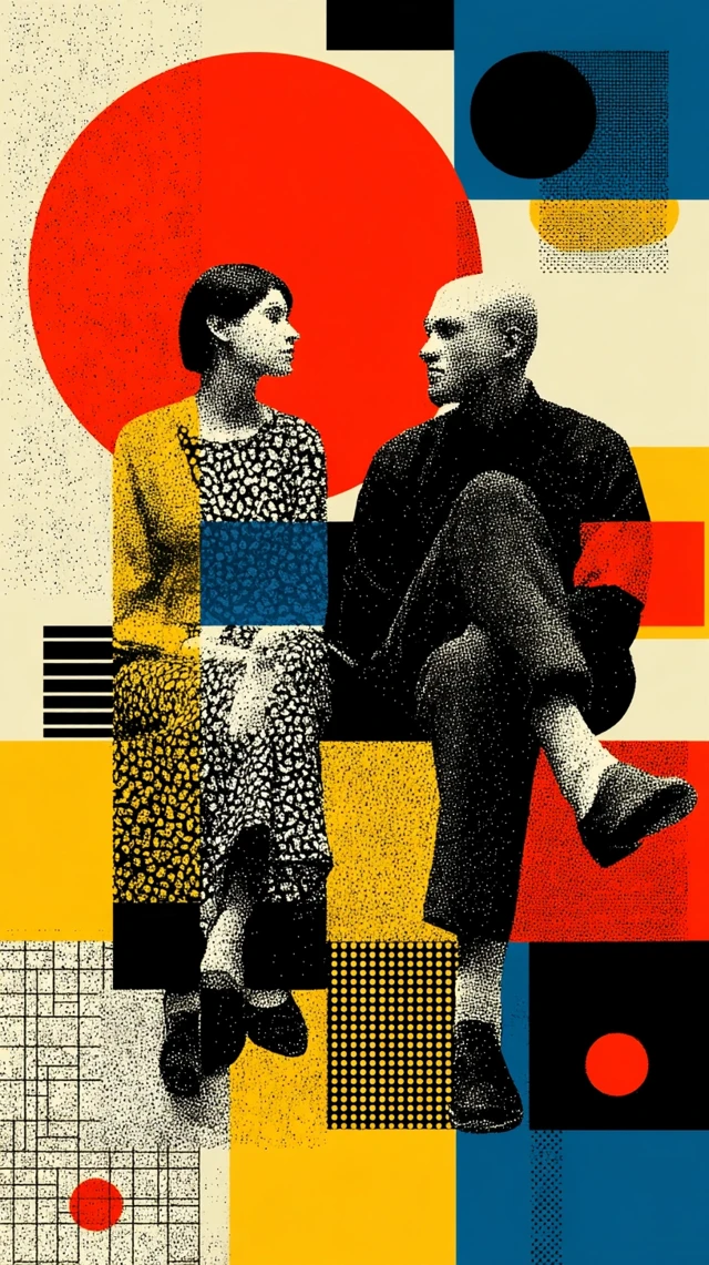 Abstract Bauhaus Conversation Art