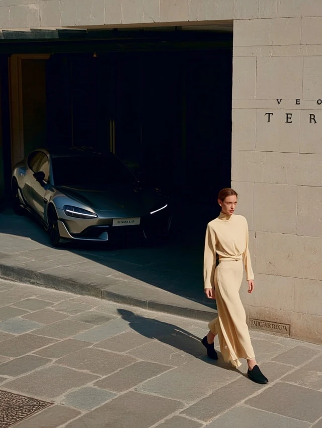 Fashion Model and Sport Car Commercial Photography