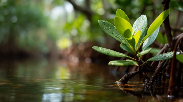 Mangrove Plant in Lagoon Sri Lanka Nature Photography