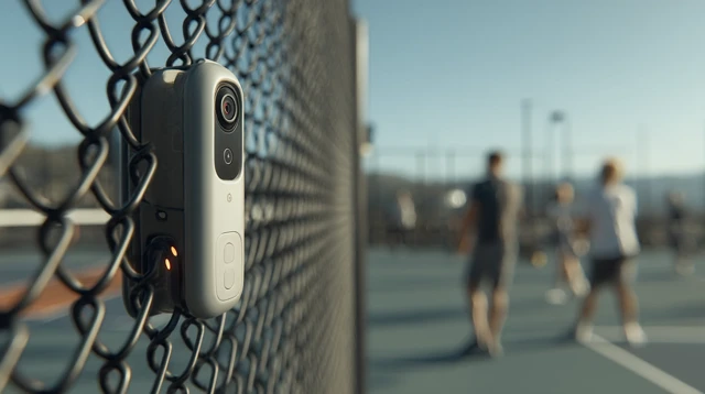 Modern Camera on Pickleball Court Photography